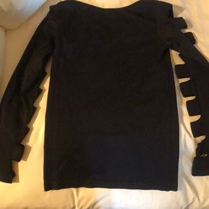 Venus sexy tight black shirt with open arm detail